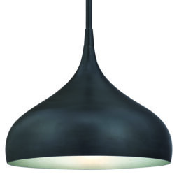 One Light Indoor Pendant Rudi Matt Brushed Gun Metal And Silver Finish