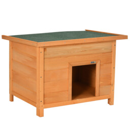 82cm Wooden Dog Kennel House Garden Shelter Backyard