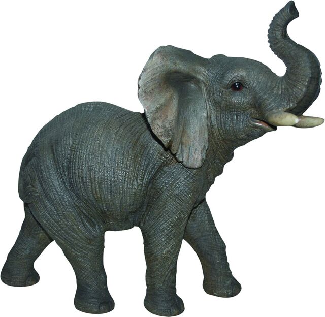 Vivid Arts Realistic Elephant Resin Ornament, Xrl-elph-dm, 31cm