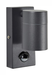 Outdoor Light Grey Leto Spot Ip44 Anthracite Pir Motion Sensor Zink