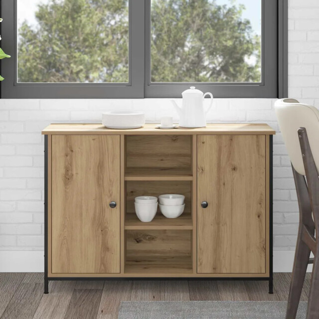 Sideboard Artisan Oak 100 X 35 X 70 Cm Engineered Wood Vidaxl