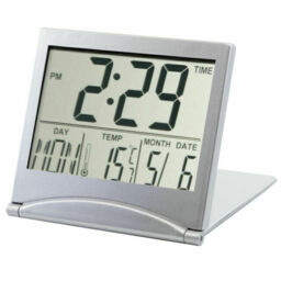 Trixes Ss65 Lcd Digital Temperature Alarm Clock - Silver