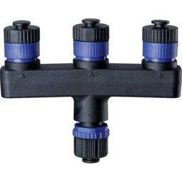 Paulmann 93929 Plug&shine 3-way Splitter Black Ip68 Outdoor Lighting
