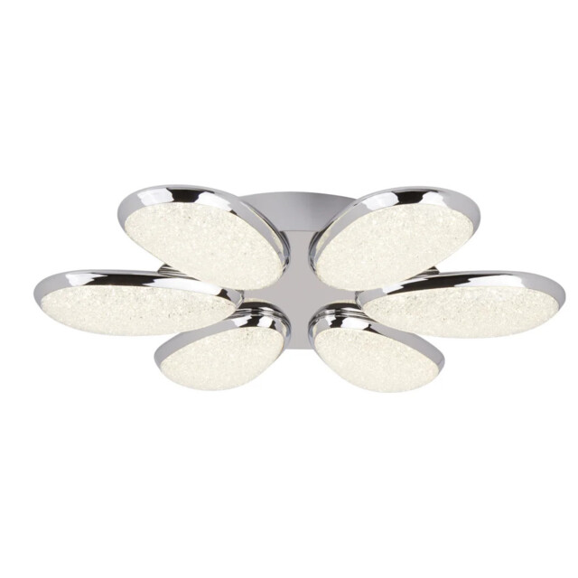 Ceiling Light Silver Lori 6 Led Semi Flush Chrome Acrylic Searchlight