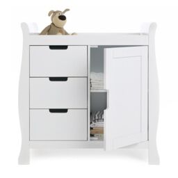 Obaby Stamford Changing Unit - Sleigh Design - Open Or Closed Storage