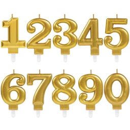 Pink Gold Number Birthday Anniversary Cake Candle Birthday Candle