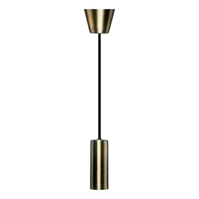 Brass Pendant Light Modern E27 Black Cord 165cm Sylvania Sylpendant