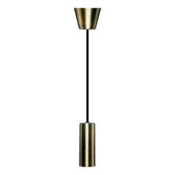 Brass Pendant Light Modern E27 Black Cord 165cm Sylvania Sylpendant