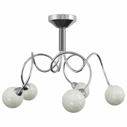 Ceiling Lamp With Round Glass Shades For 5 G9 Led Lights Hanging Light