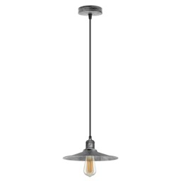 Ceiling Pendant Light Brushed Brass Metal Cone Shade 22cm Single Head