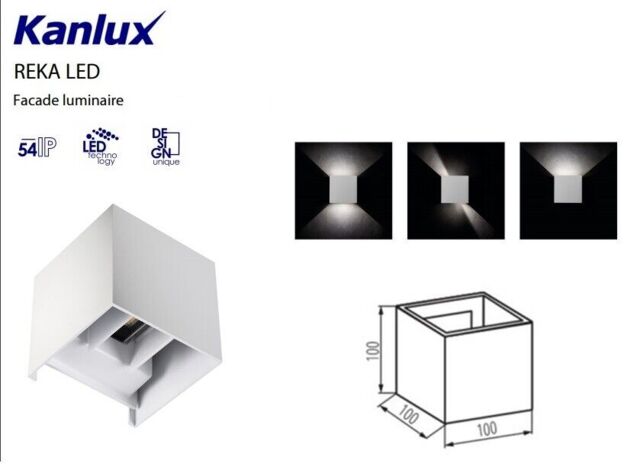 Reka Led El 7w L W 28992 Wall Ip54 Exterior Up Down Light Outdoor
