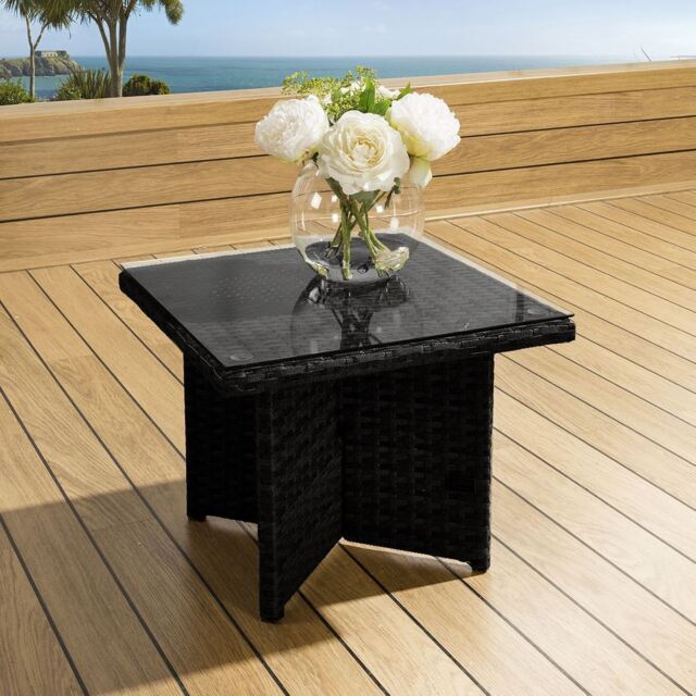 End Side Table For Drinks Garden Patio Furniture Outdoor