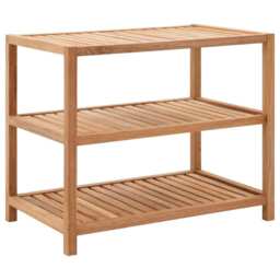 Bathroom Shelf Solid Walnut Wood 65x40x55 Cm Vidaxl