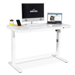 Electric Standing Desk, Adjustable With Usb & Drawer, 1200 X 600mm -