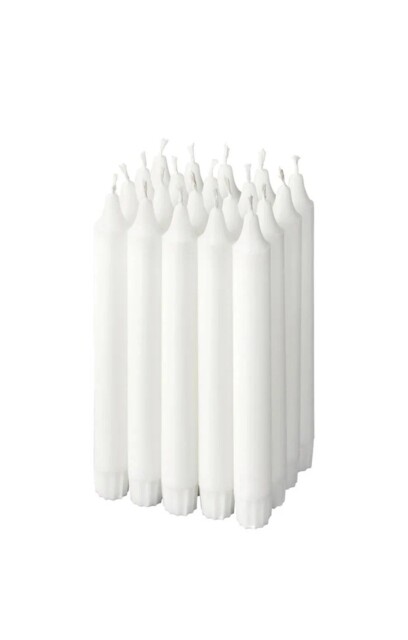 "Ikea Jubla Unscented Chandelier Candle White 20 Pack 7 ½"" 601.919.16"