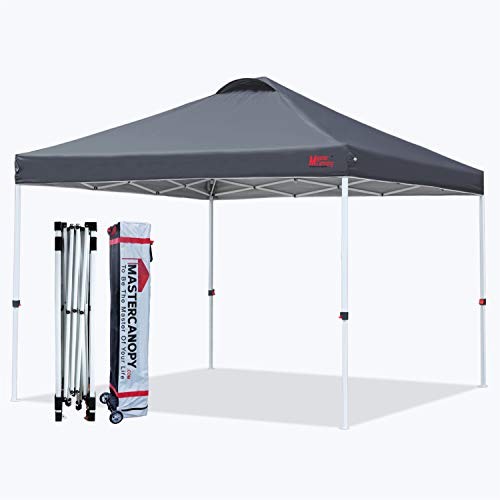 Mastercanopy Durable Ez Pop-up Gazebo Tent With Roller Bag(3x3m,dark