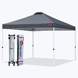Mastercanopy Durable Ez Pop-up Gazebo Tent With Roller Bag(3x3m,dark