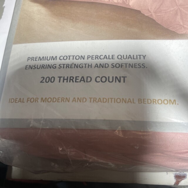 Seventhstitch Pintuck Duvet Cover With Pillowcases Luxury 100% Percale