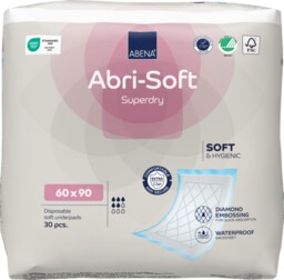 Abena Abri-soft Superdry Disposable 60 X 90 Cm (pack Of 30), White