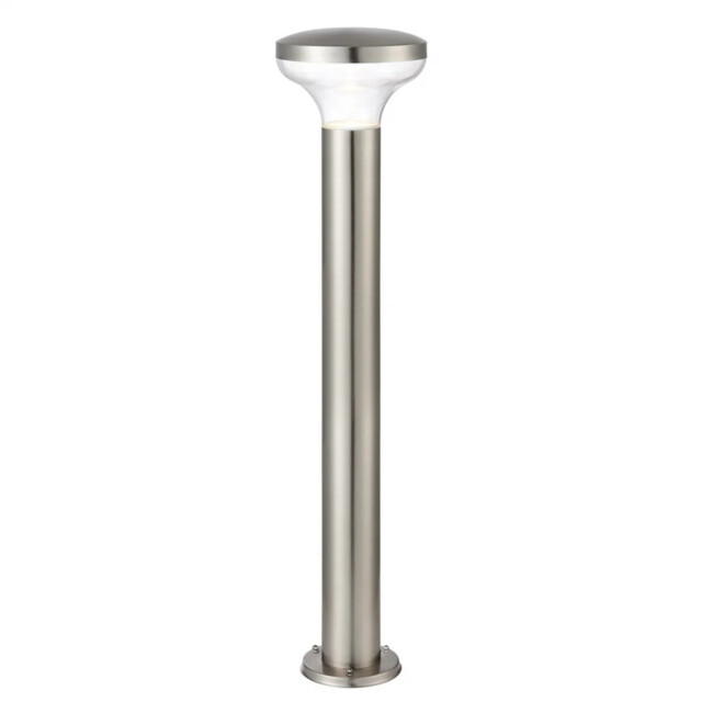 Outdoor Light Silver Roko 7w Led Gu10 Bollard Post Ip44 100cm