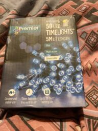 50 Blue Led Battery Lights Premier Multi Action Timer Light In Outdoor