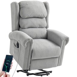 Homcom Power Lift Recliner Chair For Elderly With Remote Control, Grey