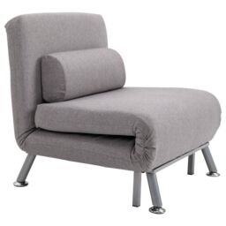 Single Sofa Bed Folding Chair Bed With Metal Frame Padding Pillow