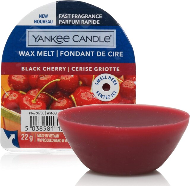 Yankee Candle Wax Melts - Black Cherry - Up To 8 Hours Single,