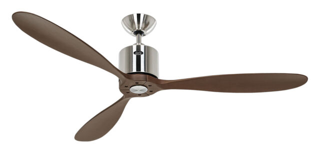 Dc Ceiling Fan With Remote Low Energy Fan Aeroplan Eco Chrome Walnut