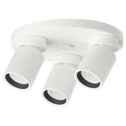 Modern Ikea Nymane White Ceiling Spotlight 3 Adjustable Spots Gu10