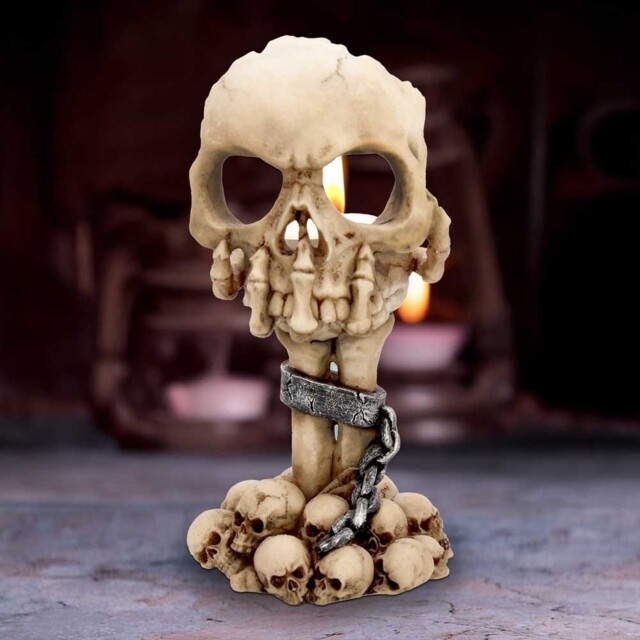 Original Nemesis Now Deliberation Skull Tealight Holder 15.5cm Gift