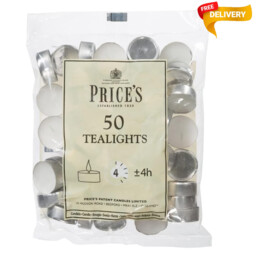 Prices Patent Candles Unscented Tealights 4 Hour Burn Multipacks