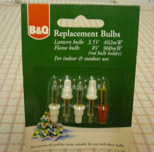 Vintage Christmas B&q 3.5volt Replacement Bulbs - Christmas Outdoor