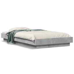 Bed Frame Concrete Grey 90x190 Cm Single Engineered Wood Vidaxl