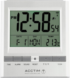 71717x Chula Rc Digital Lcd Alarm Clock In Silver