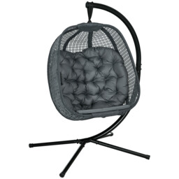Outsunny Hanging Swing Chair W/ Thick Cushion Patio Hanging Chair -