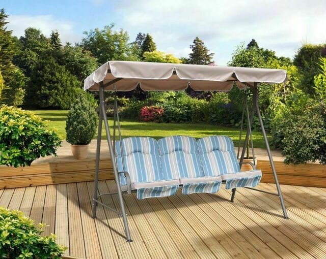 Pagoda Roma Hammock 3 Seat Swing Chair Outdoor Garden Patio Canopy