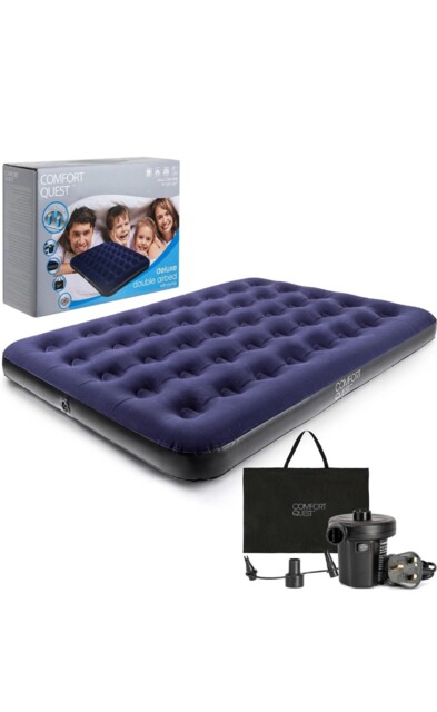Double Air Bed Inflatable Airbed Guest Mattress With Pump And Bag