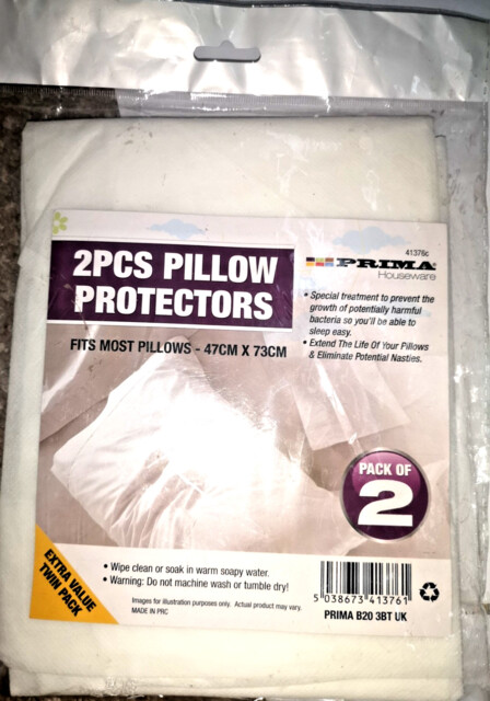 Prima Houseware 2pcs Pillow Protectors Fits Most Pillows - 47cm X 73cm