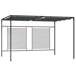 Gazebo With Retractable Roof 4x3x2.3 M Anthracite 180 G/m² Vidaxl