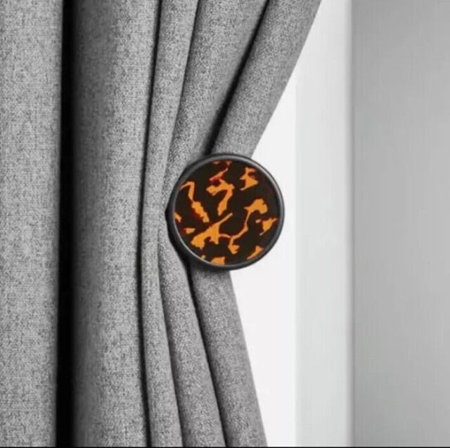 Dunelm - 2 X Tortoiseshell Curtain Dresser - Matt Black - & Sealed
