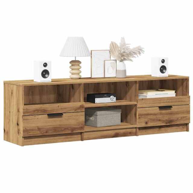 Tv Cabinet Artisan Oak 150x33.5x45 Cm Engineered Wood Vidaxl