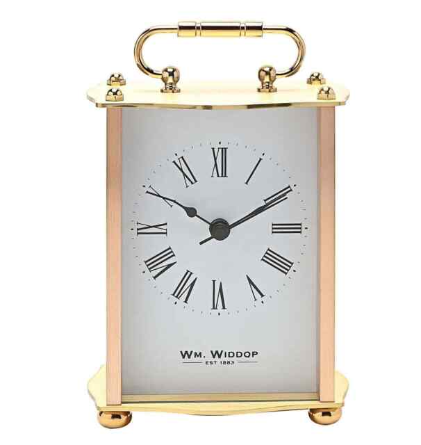 Widdop Quartz Gold Carriage Clock W2936g