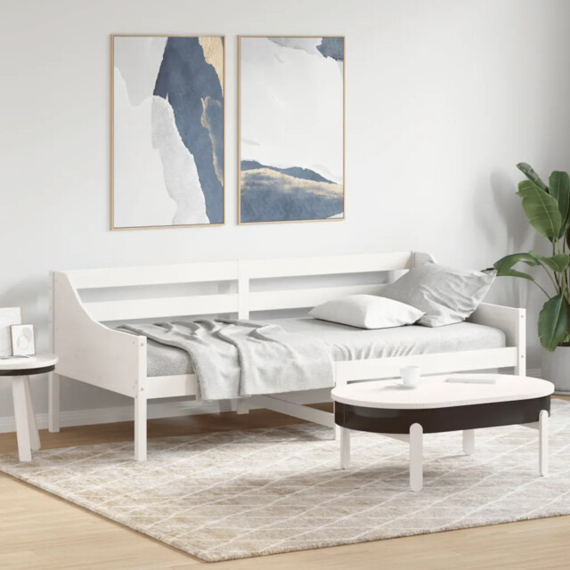 Day Bed Without Mattress White 80x200 Cm Solid Wood Pine Vidaxl