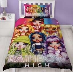 Rainbow High Single Duvet Cover Set Glow 2-in-1 Designs Kids Bedding