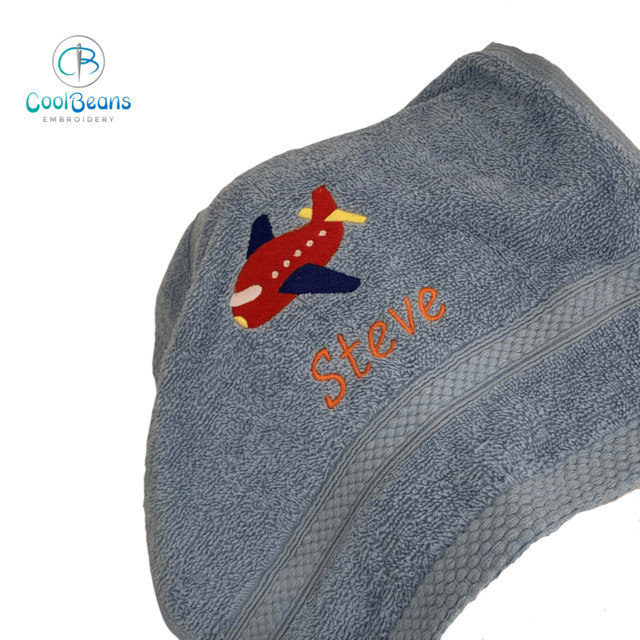 Aeroplane Towel - Personalised - Flannel / Hand Towel / Bath Towel -