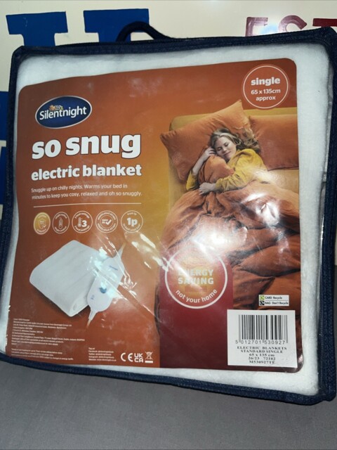 Silentnight So Snug Electric Blanket Single 65 X 135cm Bnib