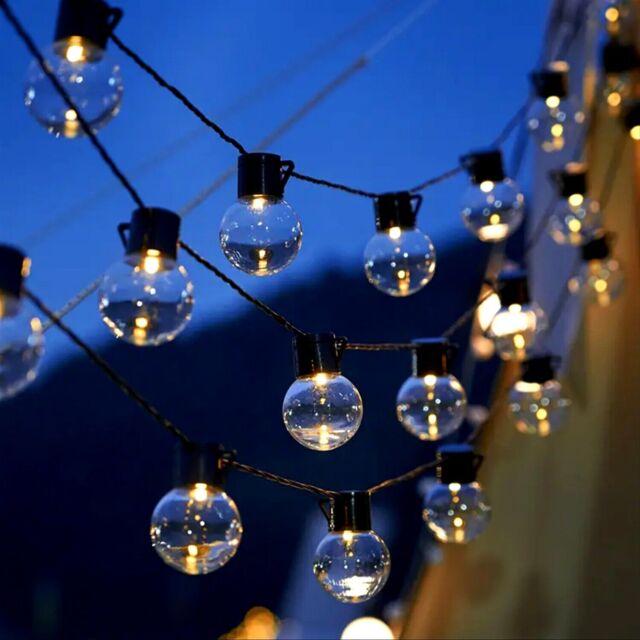 7m Solar Garden Led Light String Lights Garland Ip44 3w Warm White Usb