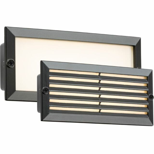 Knightsbridge Led Bricklight Outdoor Brick Wall Light B/steel-black