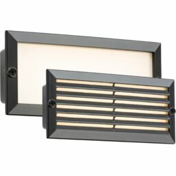 Knightsbridge Led Bricklight Outdoor Brick Wall Light B/steel-black